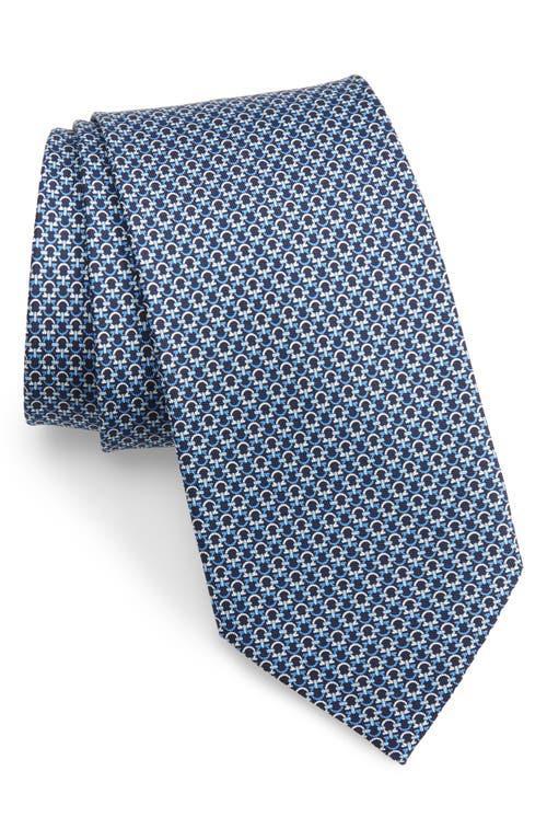 FERRAGAMO Gancini Pattern Silk Tie Product Image