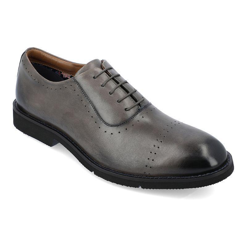 Thomas & Vine Morey Perforated Mens Leather Oxfords Grey Product Image