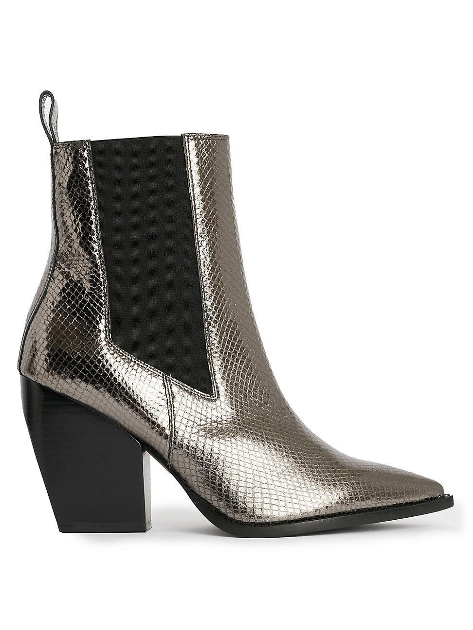 Allsaints Womens Ria Sparkle Pull On High Heel Chelsea Boots Product Image