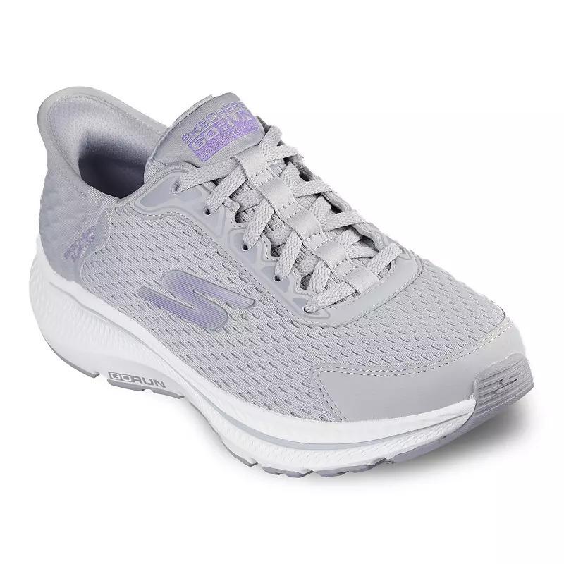 SKECHERS Go Run Consistent 2.0 Endure Hands Free Slip-Ins (Gray/Lavender) Women's Shoes Product Image