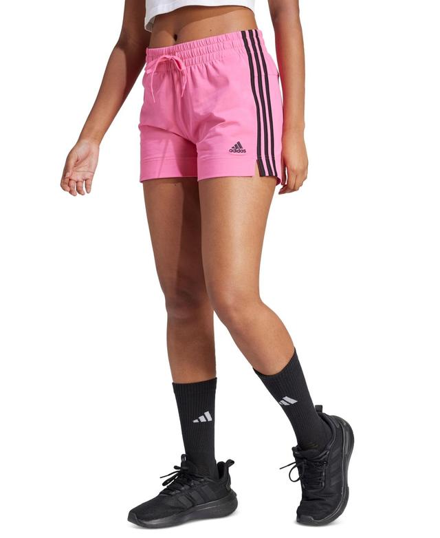 adidas Womens Pacer 3-Stripes Knit Shorts - Black Product Image