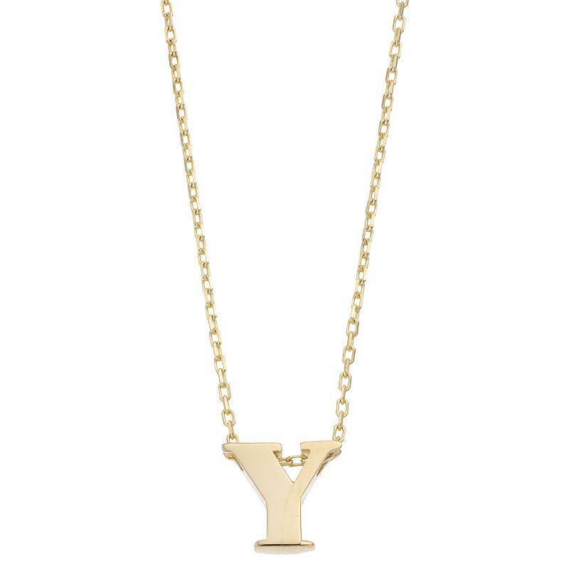 Au Naturale 14k Gold Initial Pendant Necklace, Womens Product Image