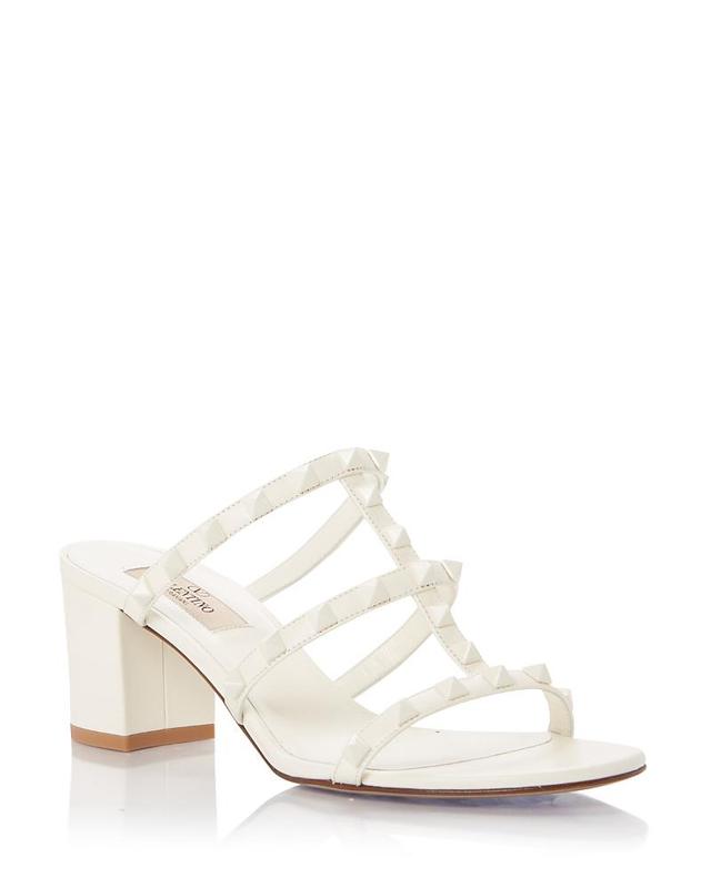 Rockstud Tonal Nappa Leather Caged Sandals Product Image