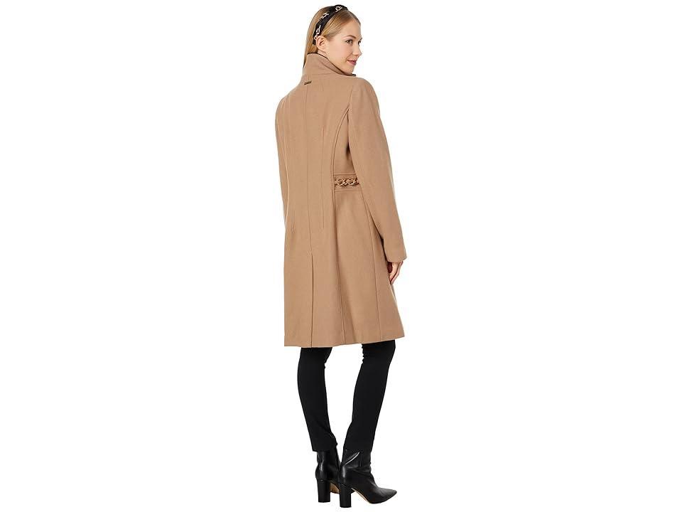 Vince Camuto Stand Collar Wool Coat V22722 (Camel) Women's Coat Product Image