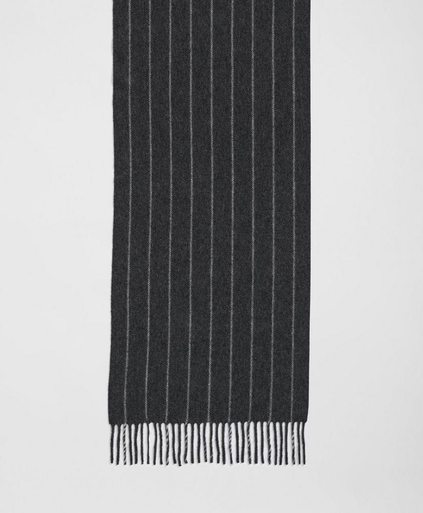 Cashmere Striped Fringe Scarf Product Image