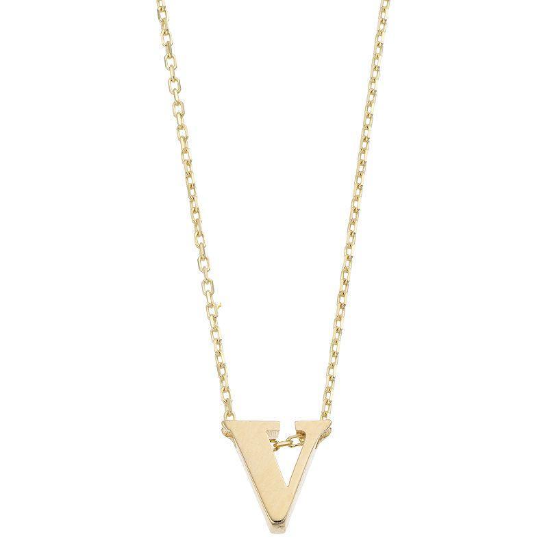 Au Naturale 14k Gold Initial Pendant Necklace, Womens Product Image