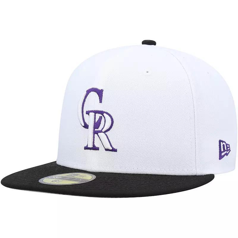 Mens New Era /Black Colorado Rockies Optic 59FIFTY Fitted Hat Product Image