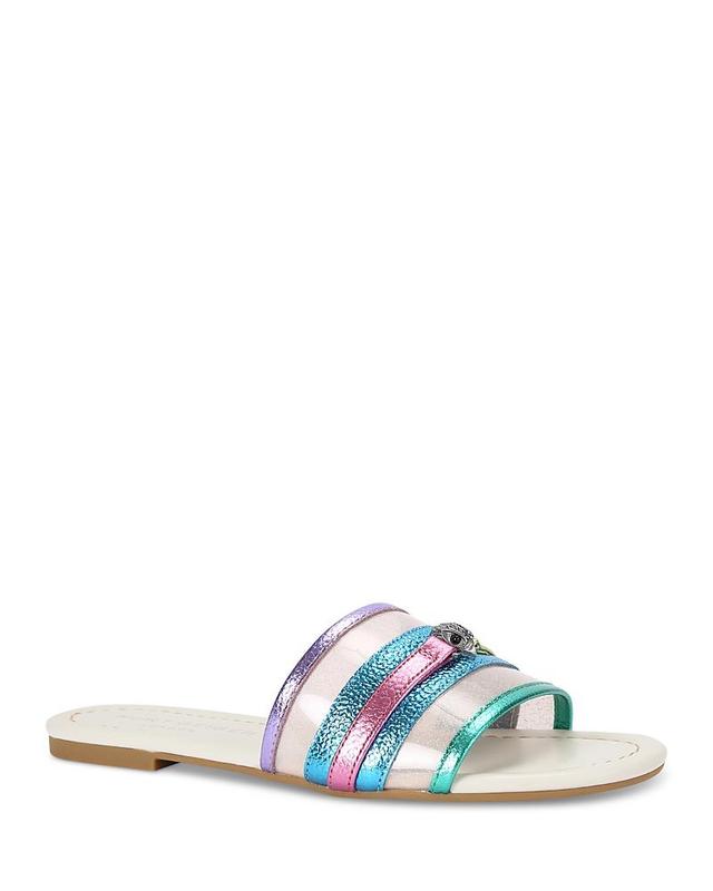 Kurt Geiger London Womens Southbank Eagle Head Detail Multicolor Strap Slide Sandals Product Image