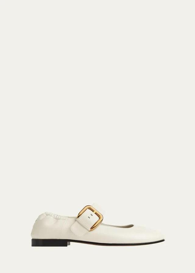 Astaire Leather Mary Jane Ballerina Flats In String Product Image