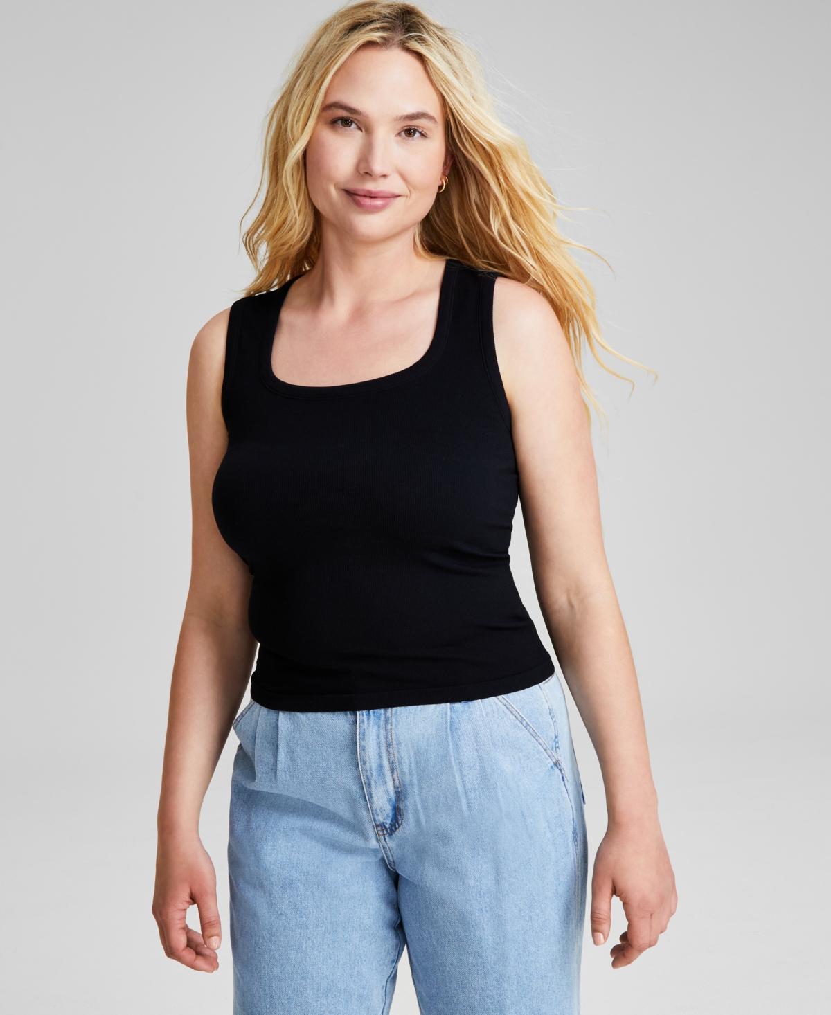 And Now This Womens Ribbed Seamless Square-Neck Tank Top, Created for Macys Product Image