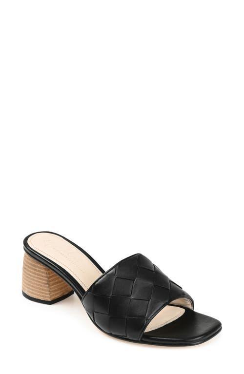 Journee Signature Kellee Woven Leather Sandal Product Image