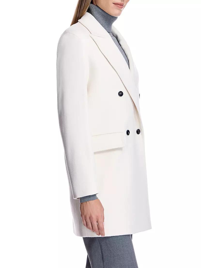 Double-Breasted Wool-Blend Peacoat Product Image