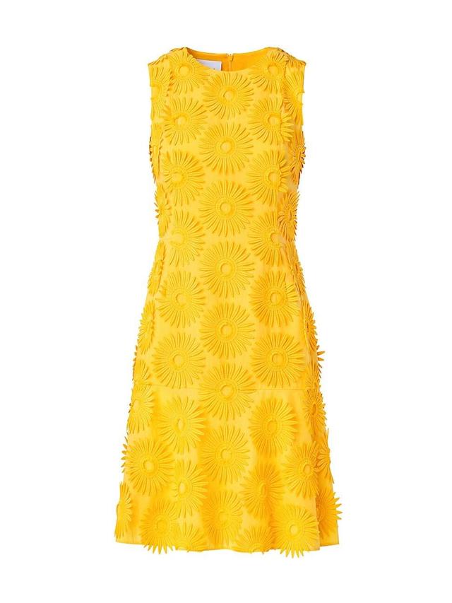 Womens Sunflower Embroidered Sheath Dress Product Image