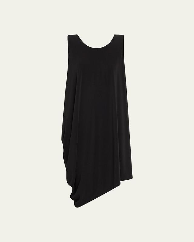 Womens Asymmetric Draped Jersey Dress Product Image