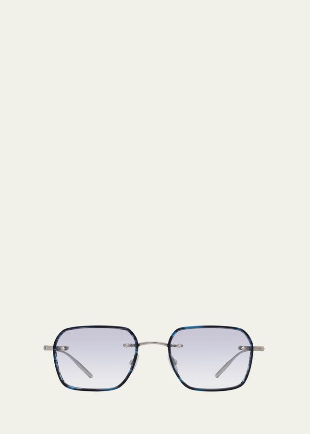 Mens Louie Titanium and Acetate Square Sunglasses Product Image