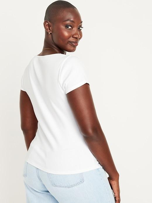 Fitted Square-Neck T-Shirt Product Image