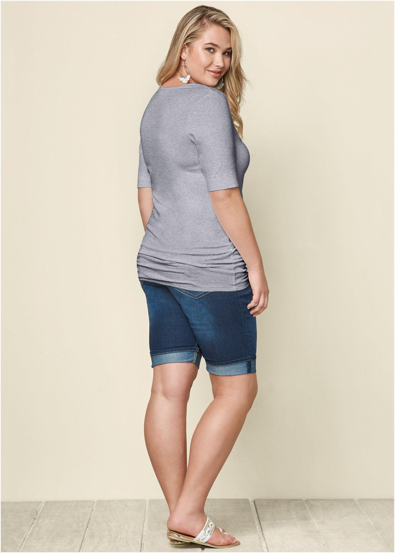 Long And Lean Tee - Light Heather Grey product image