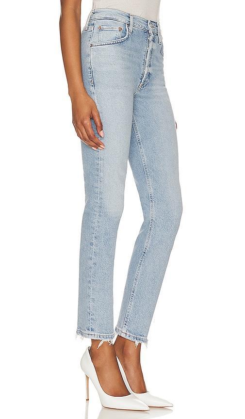 AGOLDE Riley High Rise Straight Crop in Denim-Light. - size 33 (also in 30, 32) Product Image