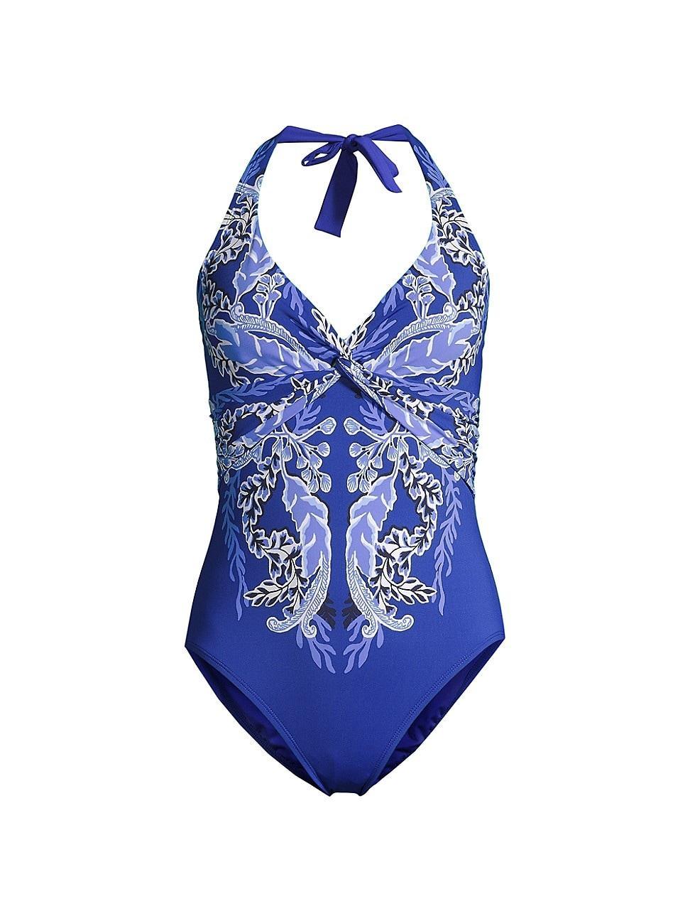 Womens Renata Floral Halter One-Piece Swimsuit Product Image