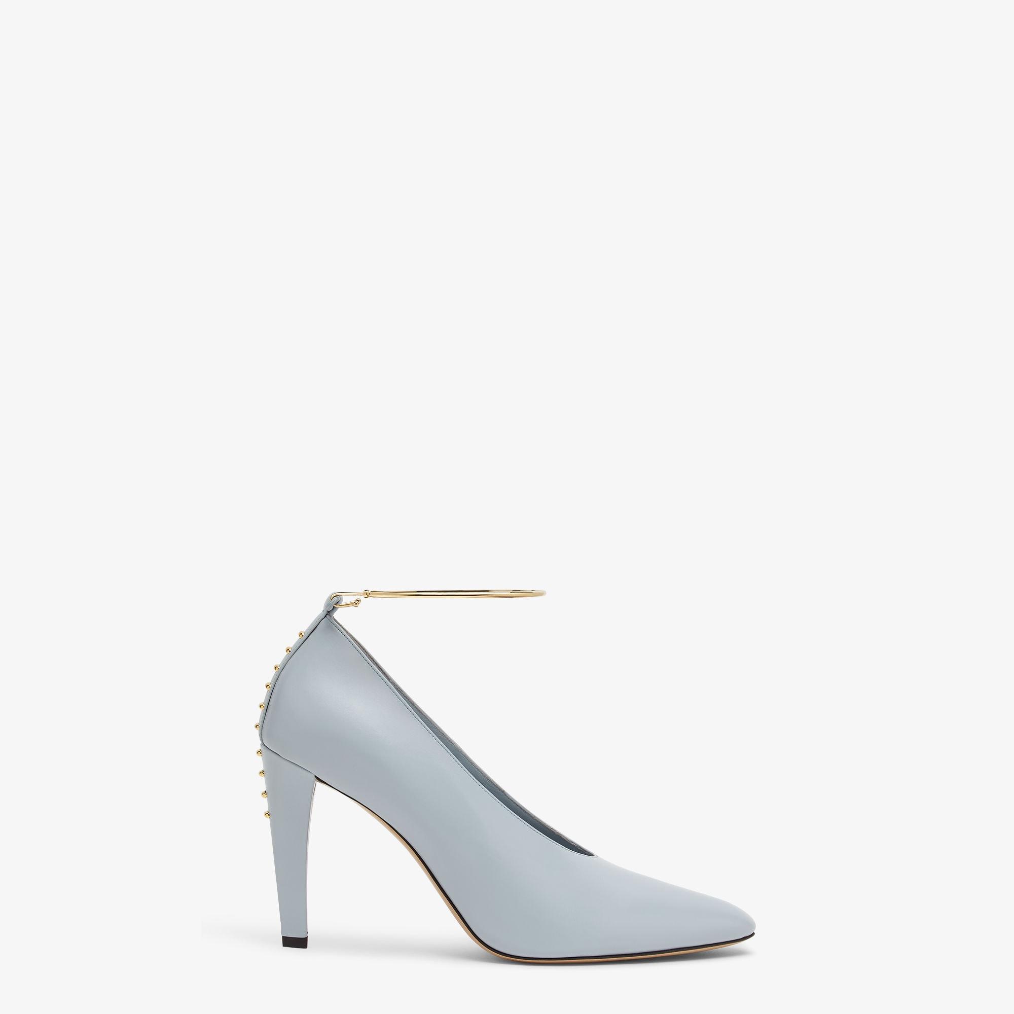 Fendi FiloLight blue leather pumps Product Image