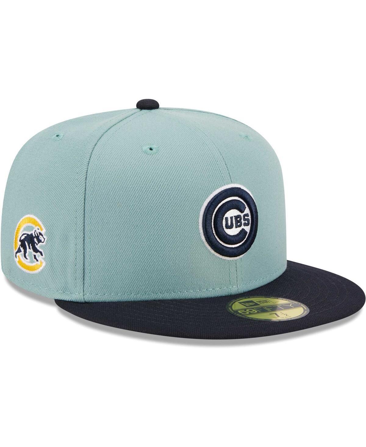 Mens New Era Light Blue Chicago Cubs Beach Kiss 59FIFTY Fitted Hat - Light Blue Product Image