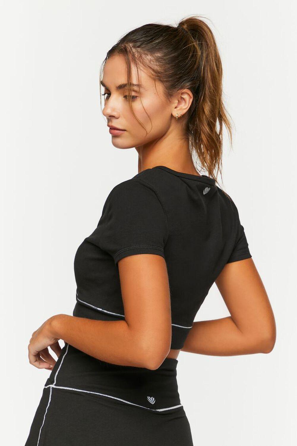 Active Contrast-Trim Tulip-Hem Crop Top | Forever 21 Product Image