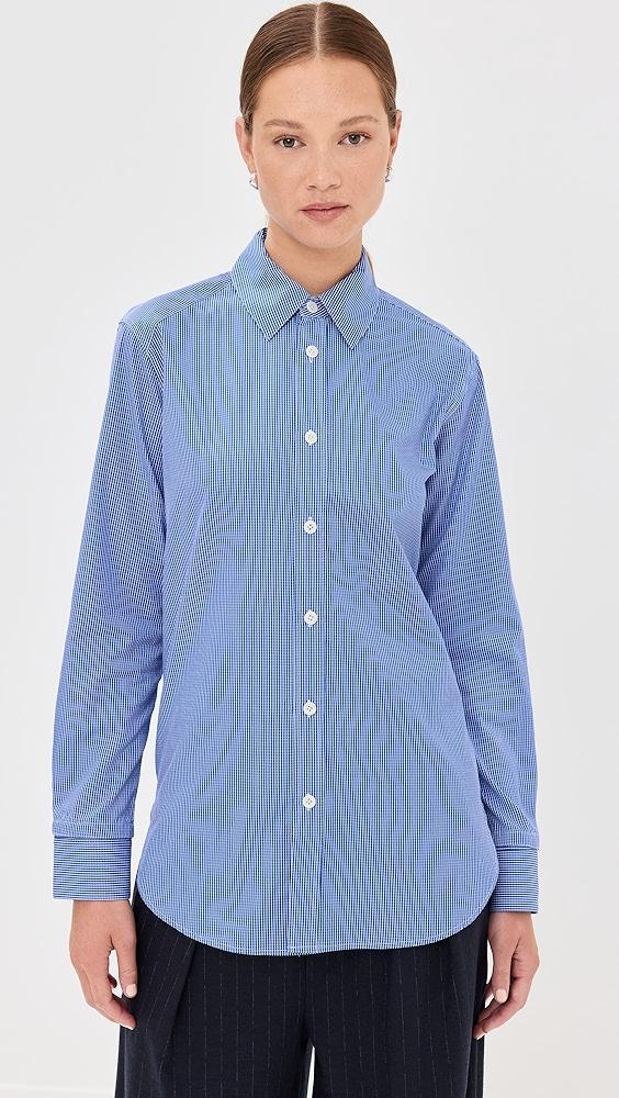 Tibi Mini Check Shirting Detached Slim Shirt | Shopbop Product Image