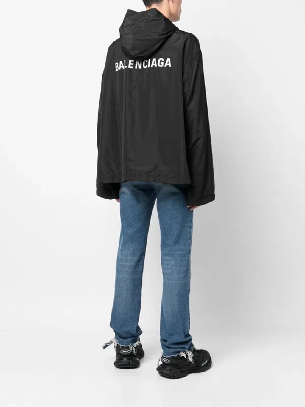 BALENCIAGA Nylon Zipped Jacket In Black Product Image