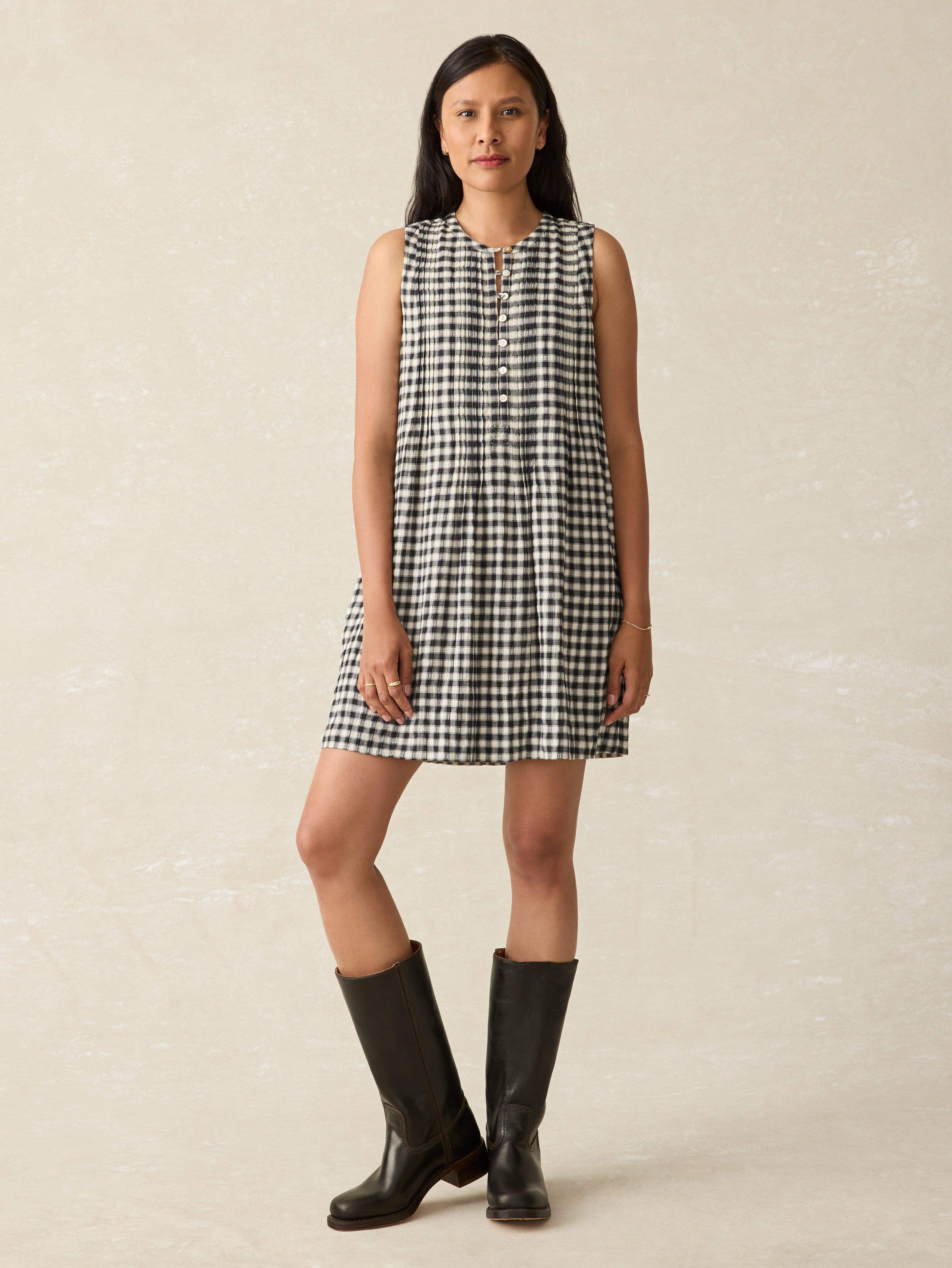 Isha Gingham Dress - Moonlit Gingham Female Product Image