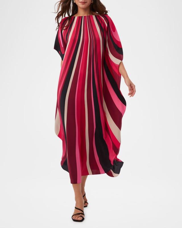 Jalani Striped Bateau-Neck Maxi Caftan Product Image