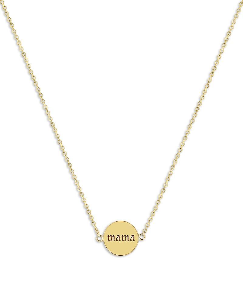 Womens Tender Tokens 14K Yellow Gold Mama & Boss Reversible Disc Pendant Necklace - Yellow Gold Product Image