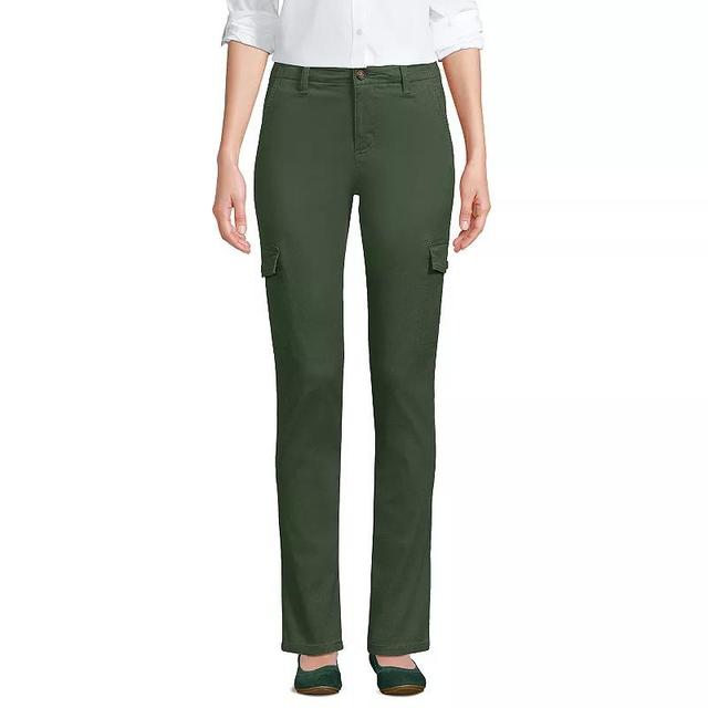 Petite Lands End Mid Rise Slim Cargo Chino Pants, Womens Product Image