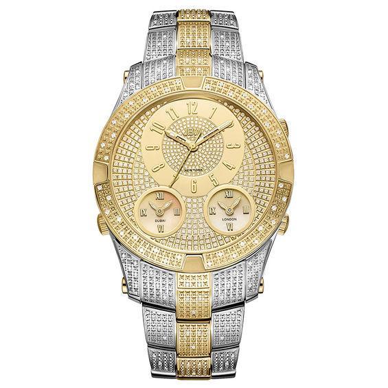 Jbw Men's Jet Setter Iii 1.18 Ct. T.w. Diamond Stainless Steel Watch, Silver Product Image