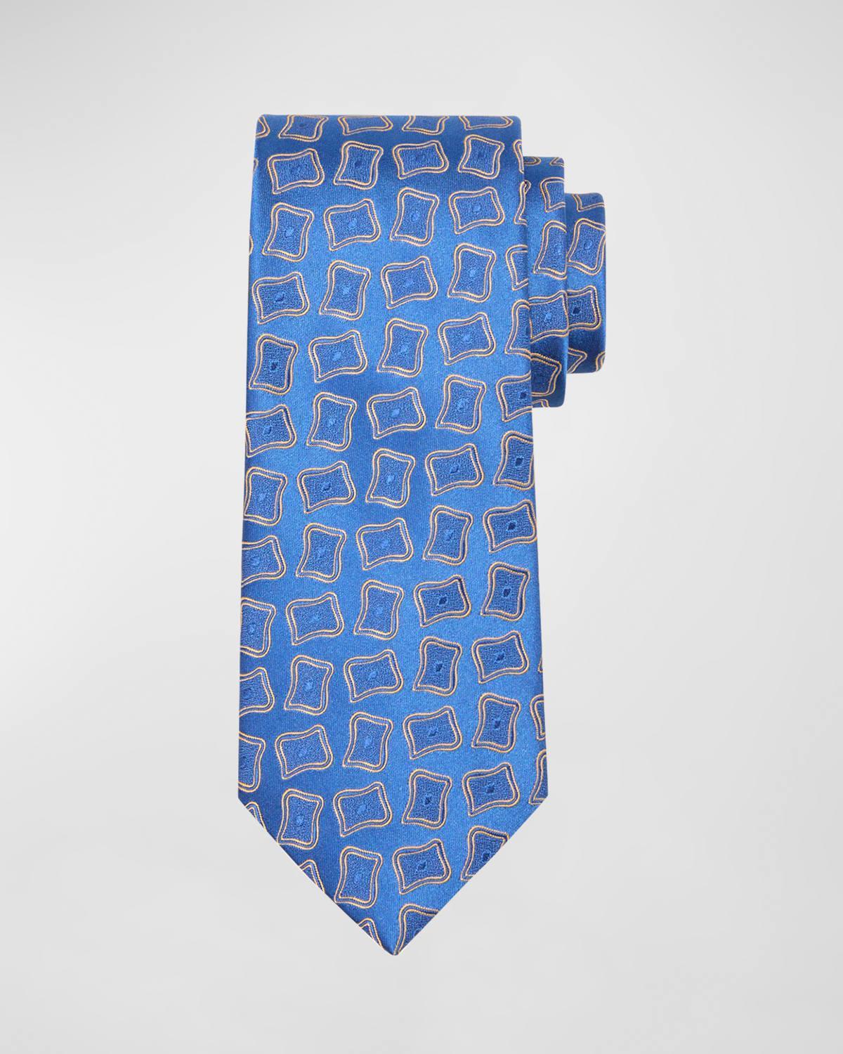 Men's Rectangle Jacquard Silk Tie Product Image