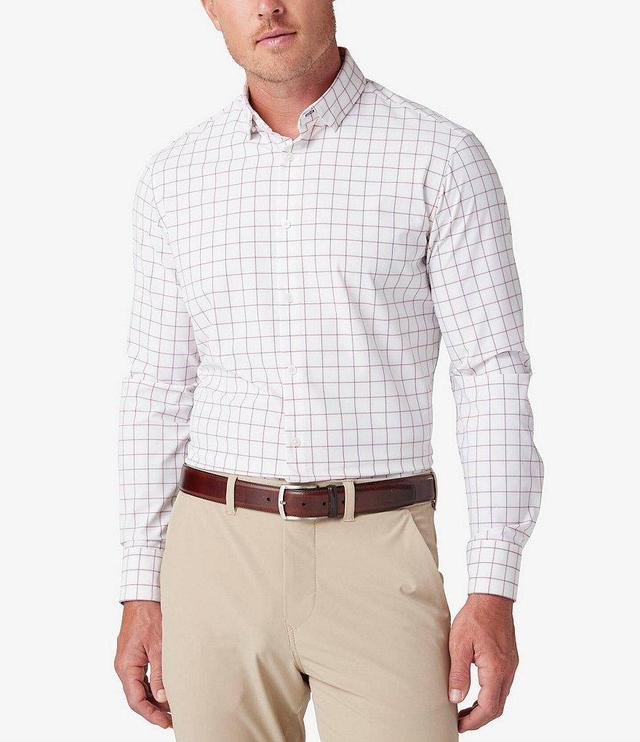 Mizzen+Main Leeward No-Tuck Performance Stretch Medium Plaid Long Sleeve Woven Shirt Product Image