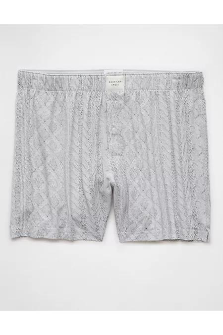 AEO Mens Cable Knit Slim Knit Ultra Soft Boxer Short Men's Product Image