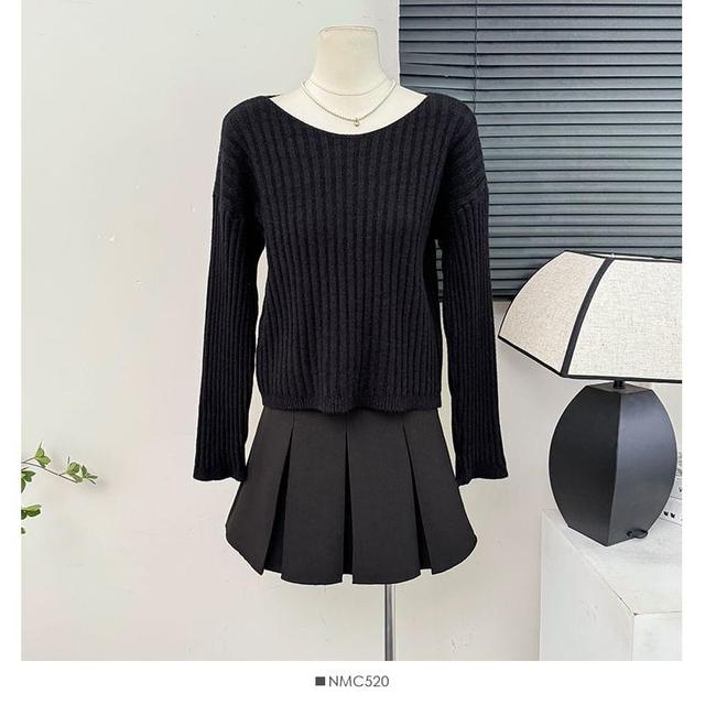 V-Neck Ribbed-Knit Top in 5 Colors Product Image