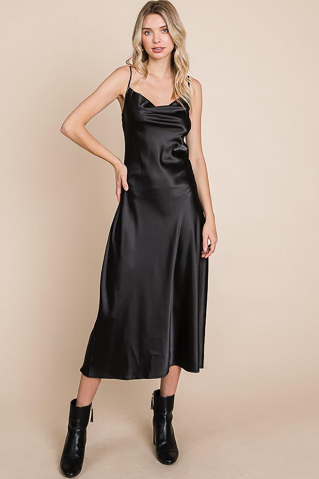 Cowl Neck Midi Dress Female Product Image