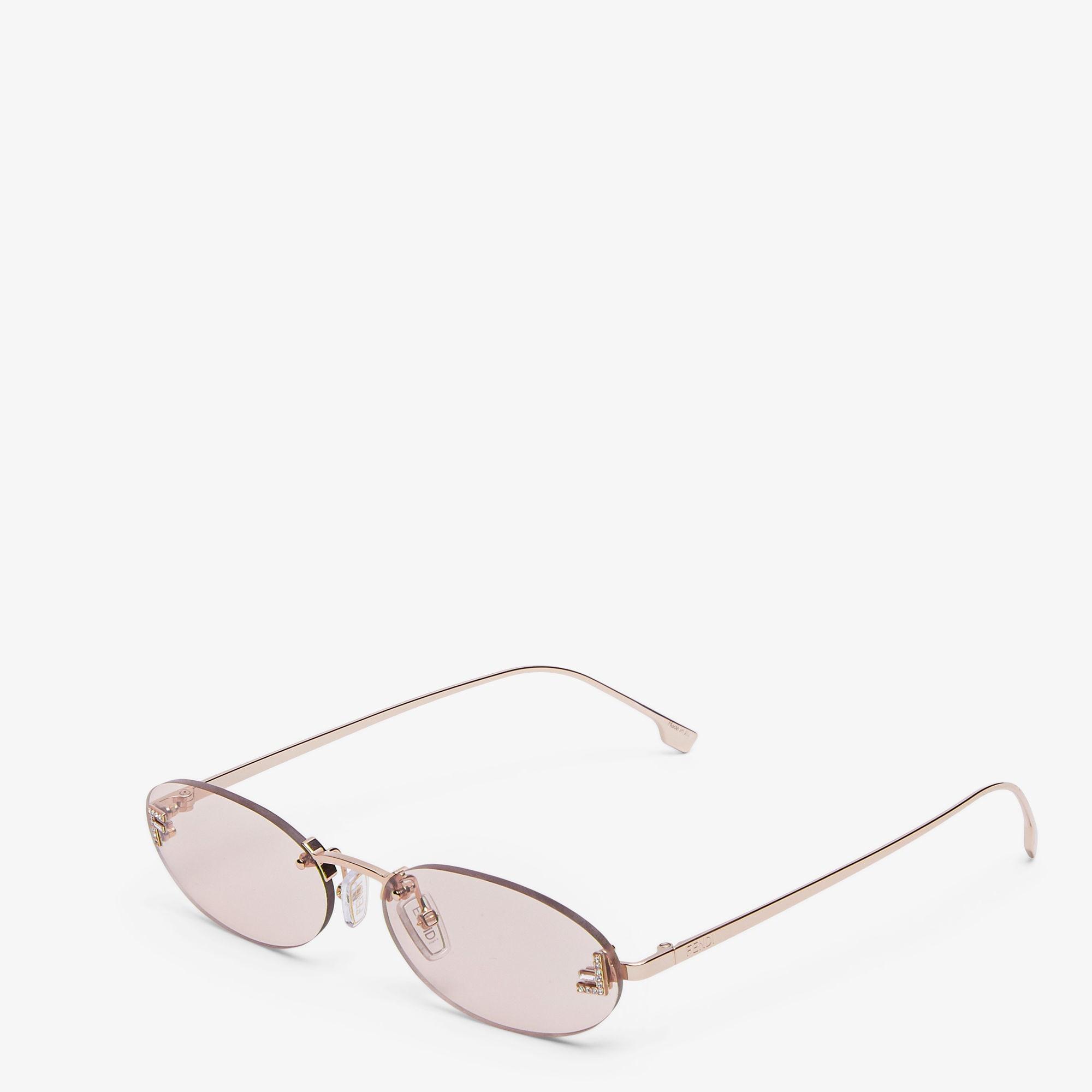 Fendi First CrystalRose-gold colored sunglasses Product Image