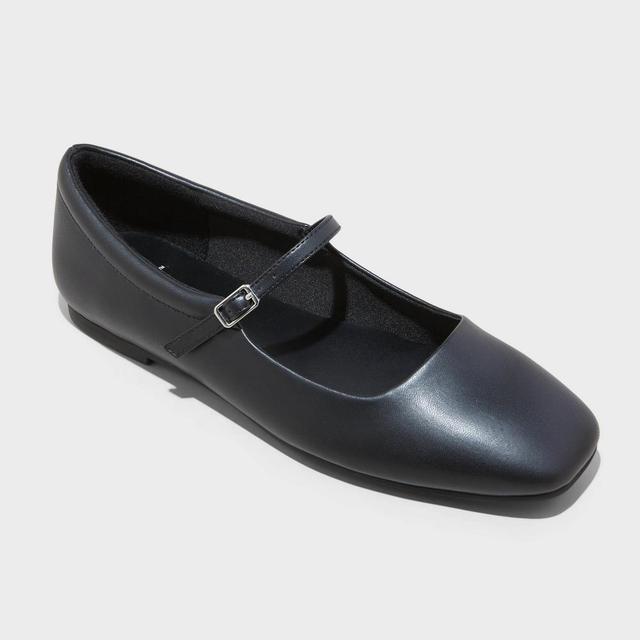 Women's Elsa Mary Jane Ballet Flats with Memory Foam Insole - Wild Fable™ Black 9 Product Image