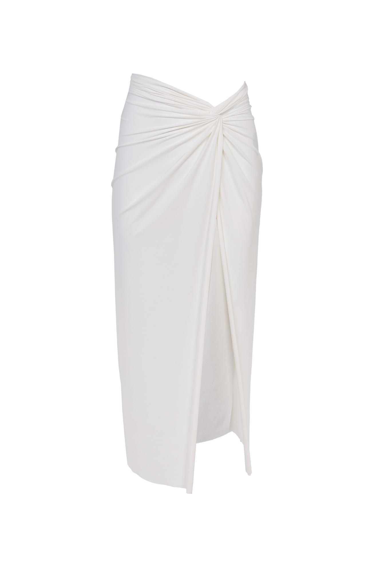 Karen Midi Skirt- Off White Product Image