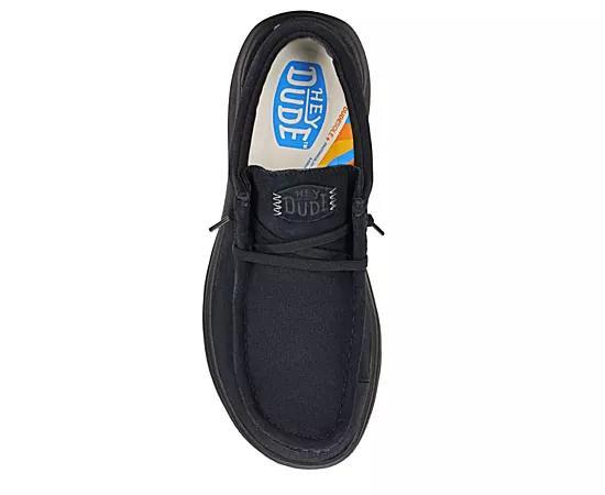 HEYDUDE Mens HEYDUDE Wally X Suede XL - Mens Basketball Shoes Black/Black Product Image