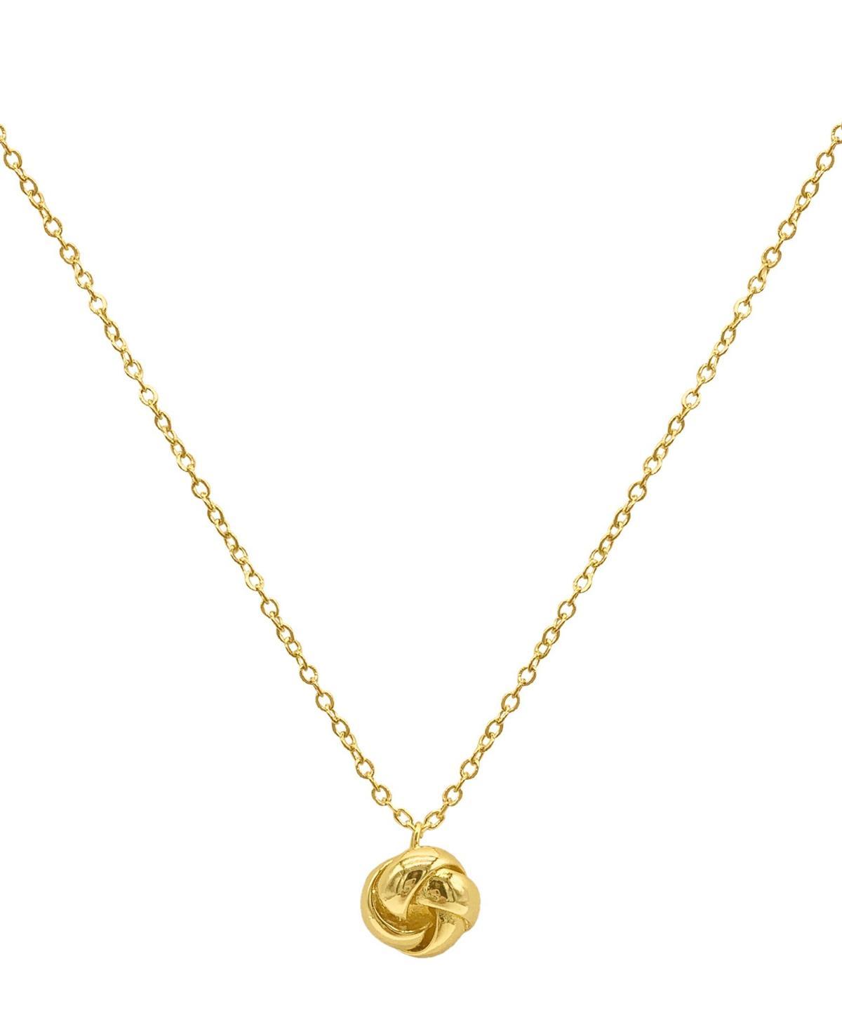 Adornia 14k Gold Plated Knot Pendant Necklace, Womens Yellow Product Image