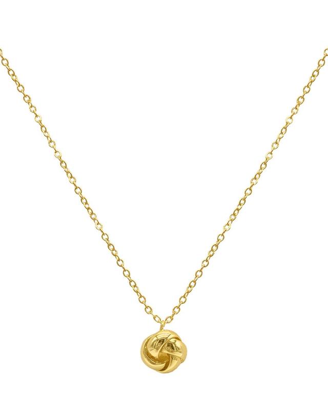 Adornia 14k Gold Plated Knot Pendant Necklace, Womens Yellow Product Image