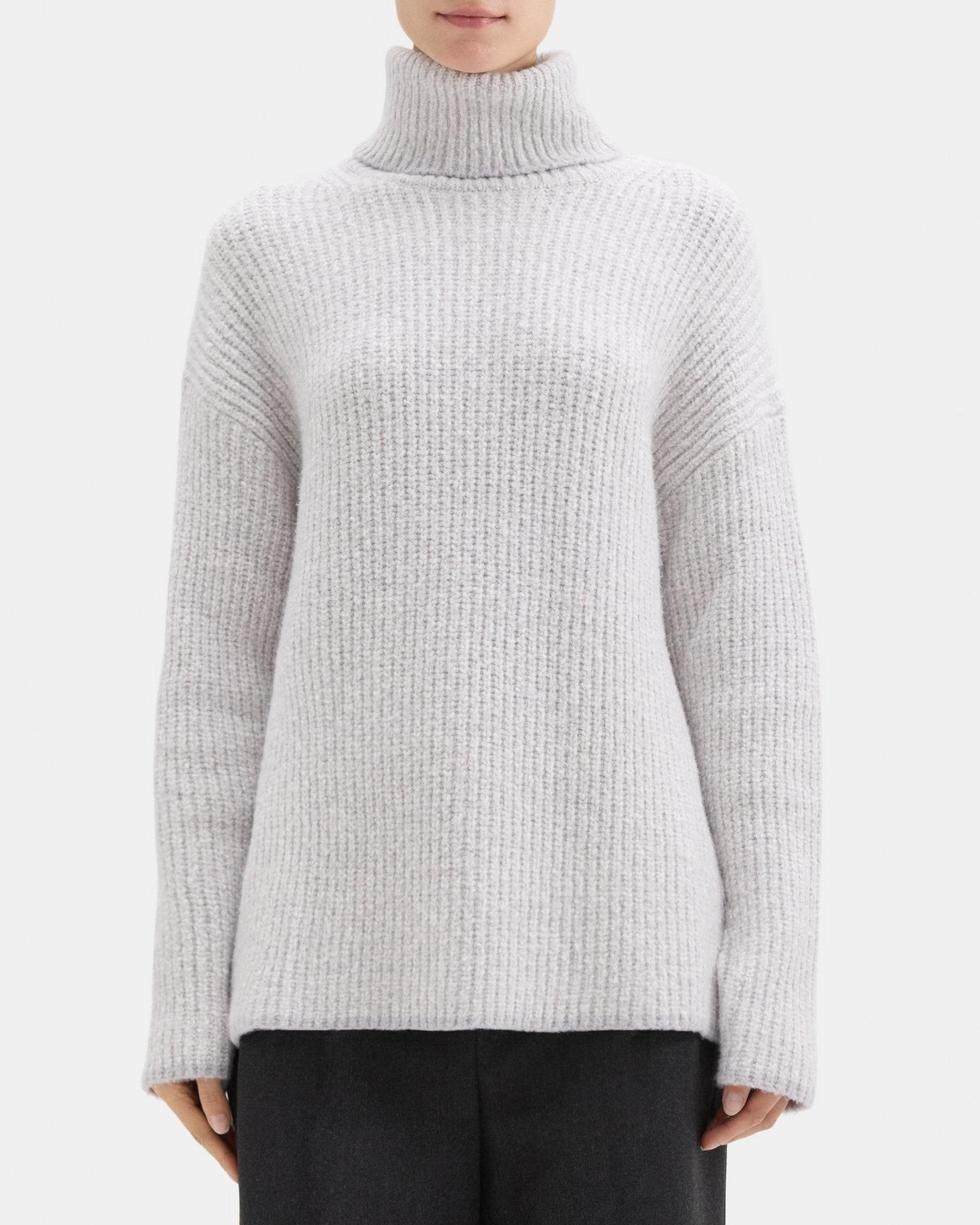 Ribbed Turtleneck in Knit Bouclé Product Image