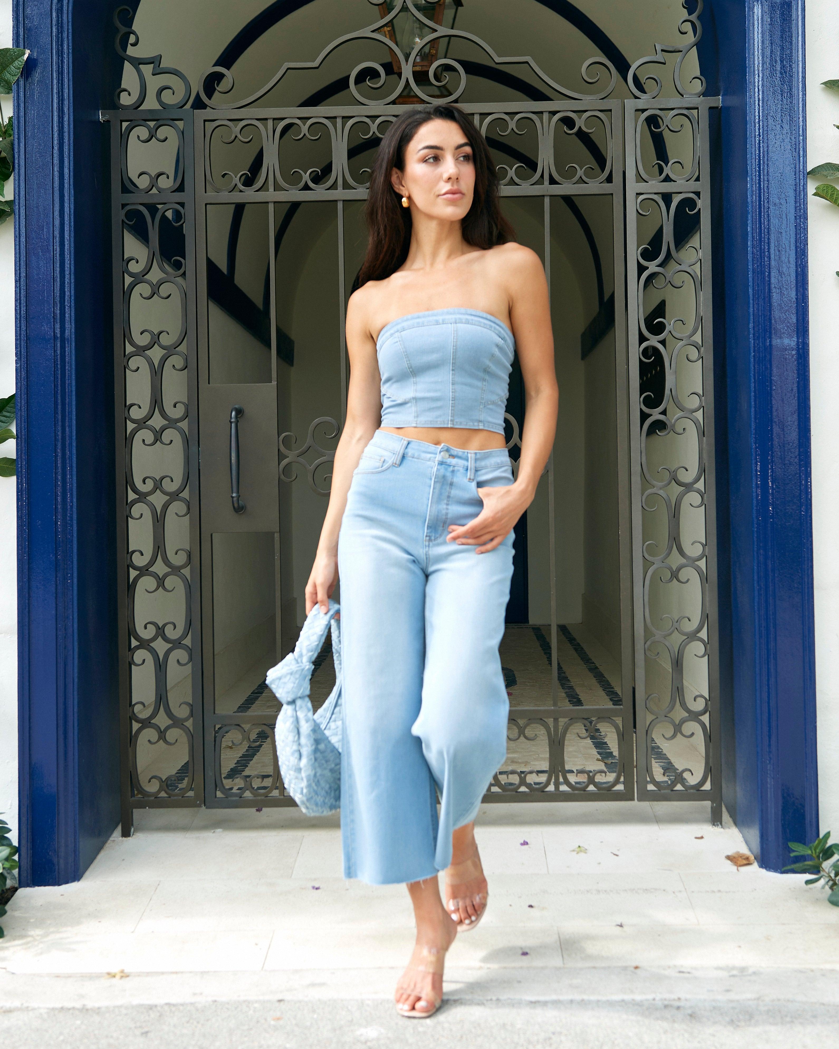 Do It All Denim Tube Top Product Image