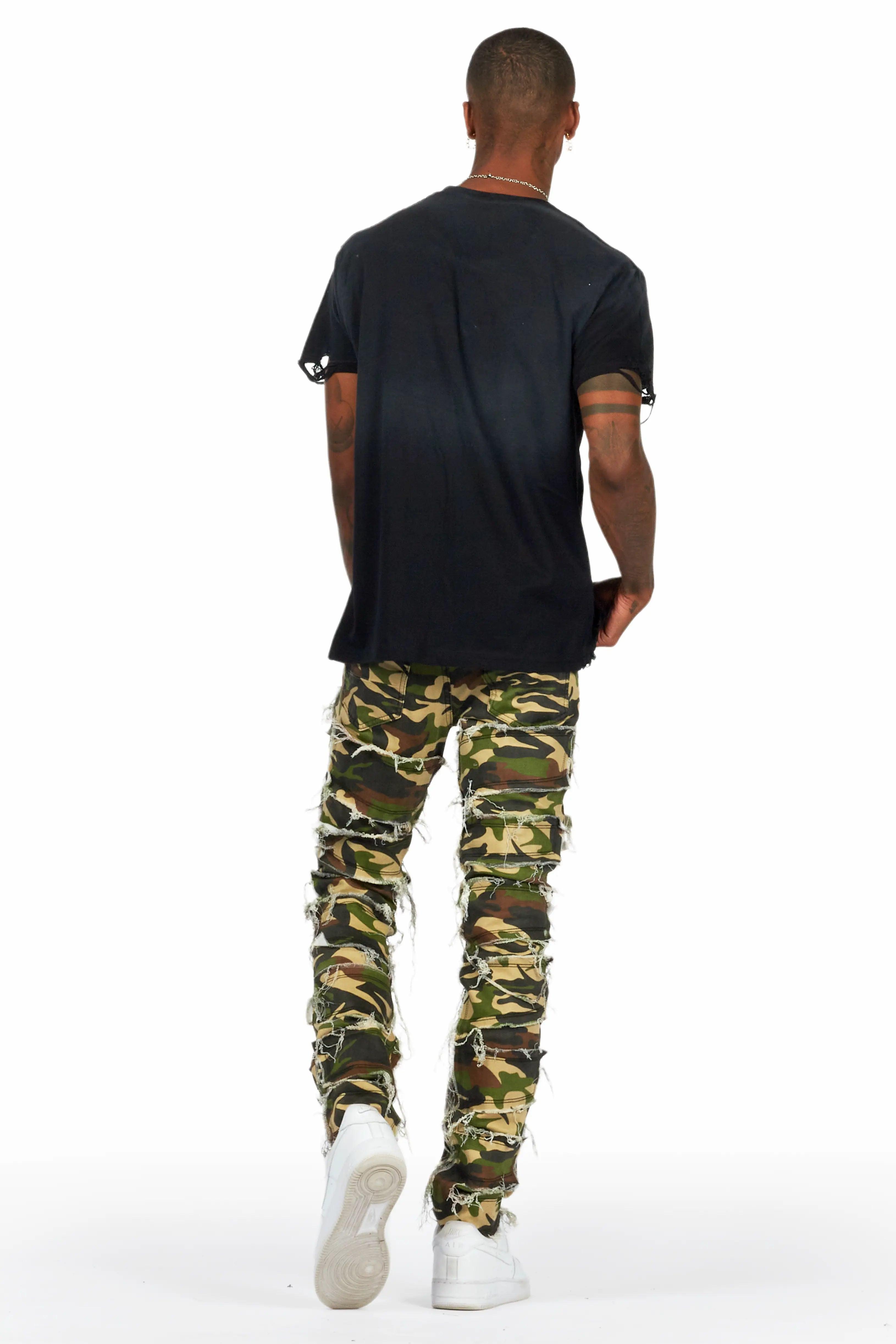 Shake Faded Camo Slim Fit Jean Male Product Image