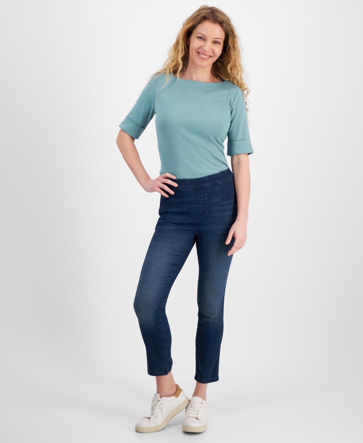 Style & Co Womens Mid-Rise Pull-On Capri Jeans Leggings, Created for Macys Product Image