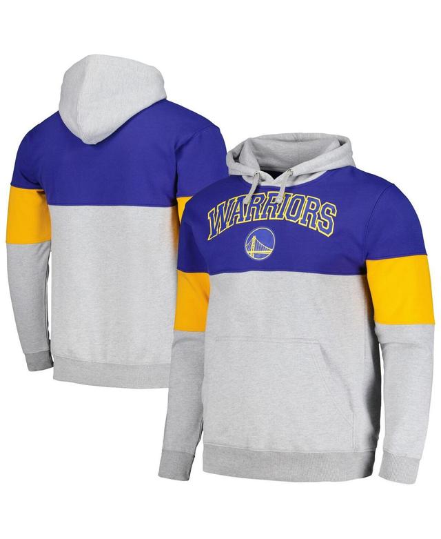 Mens Fanatics Branded Royal Golden State Warriors Contrast Pieced Pullover Hoodie Product Image