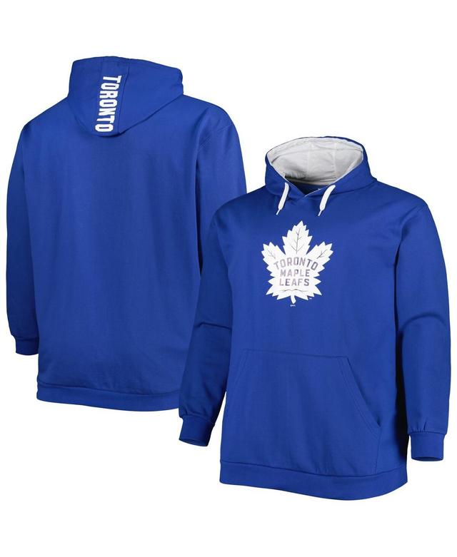 Mens Royal Toronto Maple Leafs Big & Tall Fleece Pullover Hoodie Product Image